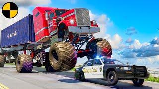 Monster Truck Mayhem on the Roads  BeamNG.Drive