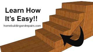 Basic Stair Building Videos - How To Calculate Individual Riser Heights For Small Stairways