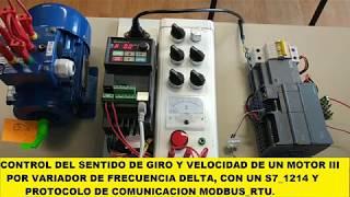 CONTROL DE UN MOTOR CON VARIADOR DELTA VFD-EL POR MODBUS CON S7 1200