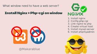 Install nginx, virtual host, php-cgi, mysql server, phpmyadmin on window