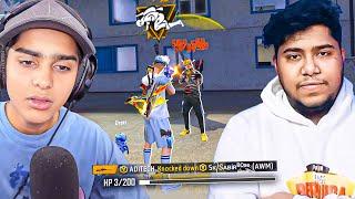 Sk Sabir Boss Is Back In My Lobby  Prank With V Badge Youtuber Gonw Wrong  - Free Fire Max