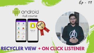 RecyclerView + onClickListener (Part -5) | Android Development tutorial in Hindi #19