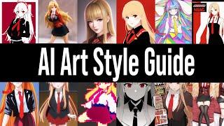 AI Art Style Guide in ONE Minute!  #tutorial #aiart #novelai #waifudiffusion