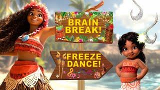 Moana 2 BRAIN BREAK, FREEZE DANCE, CHARACTERS QUIZ! Games & Challenges with Simea, Kele & Friends!