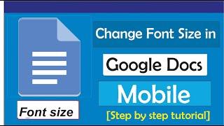 How To Change Font Size On Google Docs Mobile