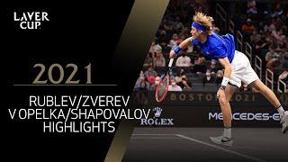 Match 9 Highlights -  Rublev/Zverev vs Opelka/Shapovalov | Laver Cup 2021