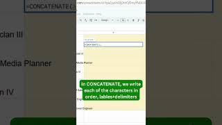 TEXTJOIN vs CONCATENATE to combine strings| Google Sheets Shorts |