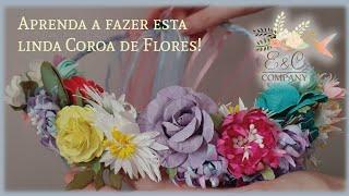 Aprenda a fazer uma coroa de flores para enfeitar os cabelos