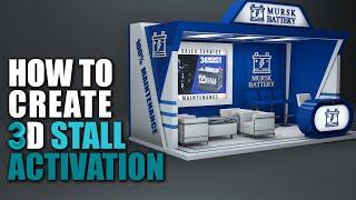 How to Create 3D Stall Activation | Autodesk 3ds Max Tutorial