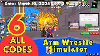 New Codes Work Arm Wrestle Simulator Roblox, March 10, 2025