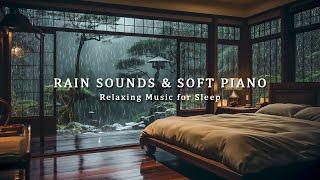 Peaceful Piano & Soft Rain - 3 Hours Relaxing Music for Stress Relief, Sleep, Study, Calming, Relax