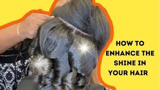 Her natural hair was so dull| Shine enhancing hair treatment | How to make your natural hair shine