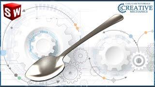 Solidworks surface modeling. Spoon in Solidworks.