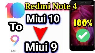 How to Downgrade from MIUI 10 beta to MIUI 9 Stable I  Back into 9 I Redmi note 4