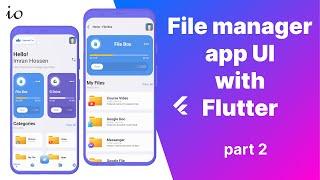 Flutter File Manager App UI| Flutter Tutorial | Flutter For Beginners  - Part 2