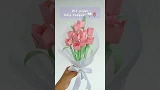 Easy paper tulip bouquet !!! #diy #paperflower #shorts