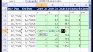 Excel Magic Trick #151: DATEDIF function (between two dates)