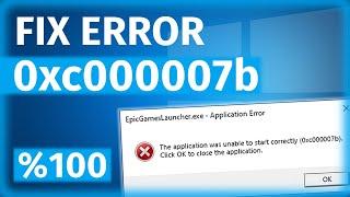 Fix 0xc00007b Application Error (%100 FIX) for Any Games or Apps | unable to start correctly error