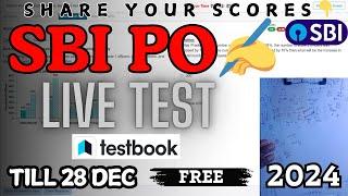 Testbook SBI PO Live Mock Test️| TILL 28 DEC| Share Scores|