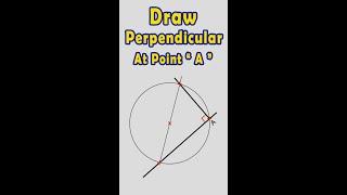 Draw a Perpendicular to a given Line from a Point on it #shorts