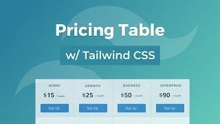 Pricing Table with Tailwind CSS