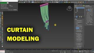 3DS MaX Tutorial - Modeling Curtain using Cloth simulation #2