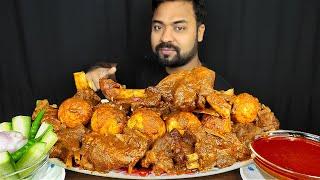 SPICY MUTTON CURRY, GRAVY, EGG CURRY, SALAD, RICE, CHILI MUKBANG ASMR EATING SHOW | BIG BITES |