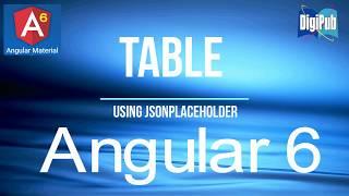 How to use Angular Material Table in Angular6