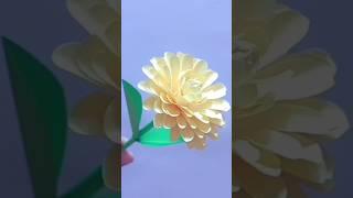 How to Make Dahlia Flowers From Paper Flower #paperflower #papercraft #flowercraft