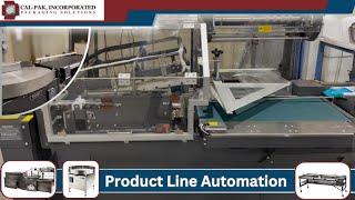 Production Line: L-Sealer, Shrink Tunnel, Conveyor, Accumulation Table