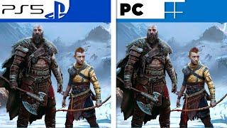 Gow of War Ragnarök | PS5 vs PC Ultra Settings | Graphics Comparison