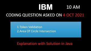 IBM Coding Questions Asked on 4 OCT 2021 | Fully solved with explanation in java by Madhav Sharma.