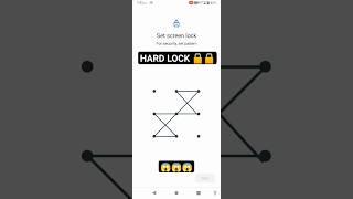 HARD PATTERN LOCK  #shorts #short #viral #viralvideos #hard #impossible #pattern #lock #khatarnak