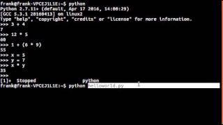 Learn Python - interactive shell