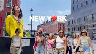 [4K]NYC Summer WalkHot Saturday in New York City️South Street Seaport | Aug 2024