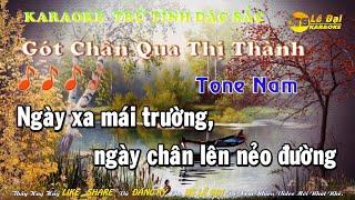 Karaoke Gót Chân Qua Thị Thành ( Ngọc Phụng) ll Tone Nam ( Rê Thứ) ll Lê Đại Kara