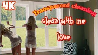 transparent cleaning 4K: The rain dirt is gone,  clean with me.