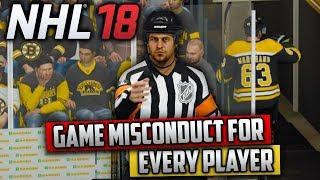 Is It Possible For Every Player to Get a Game Misconduct? (NHL 18 Challenge)