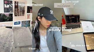 FINALS STUDY VLOG ₊˚️ 48 hours of hell, cramming 100+ slides, how to stay focussed and motivated