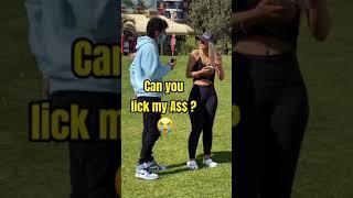 CAN YOU LICK MY ASS  || PUBLIC PRANK || PUBLIC REACTION