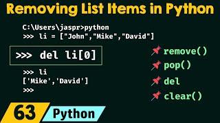 Removing List Items in Python