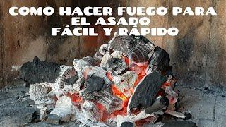  How to make a fire for the barbecue in just 3 steps - Easy and fast  | Platos Argentinos