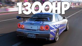 1300HP Fast&Furious Paul Walker Nissan Skyline GT-R R34 ( Steering wheel + Shifter) Forza Horizon 5