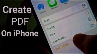 How to make PDF file on iPhone || Create a PDF in iPhone | Image to a pdf in iPhone as