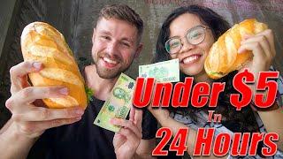 Eating For LESS THAN $5 In 24 Hours | Eating Challenge Vietnam