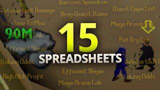 15 Spreadsheets for OSRS