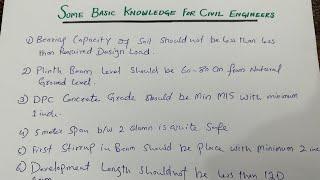 Some Basic knowledge for Civil Engineers