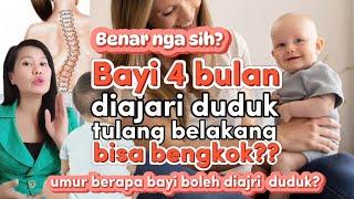 Bayi 4 bulan belajar duduk bisa menyebabkan tulang bengkok? Kapan bayi belajar duduk? #bayiduduk