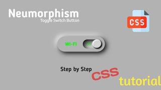 How to make Neumorphism toggle button with CSS | CSS toggle switch button #purecss #coding