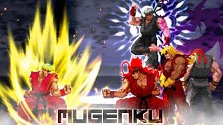 Master Ryu awakens his power! vs Lord Ryu, Evil Ken, Dragon Ryu, Evil Ryu! MUGEN Multiverse